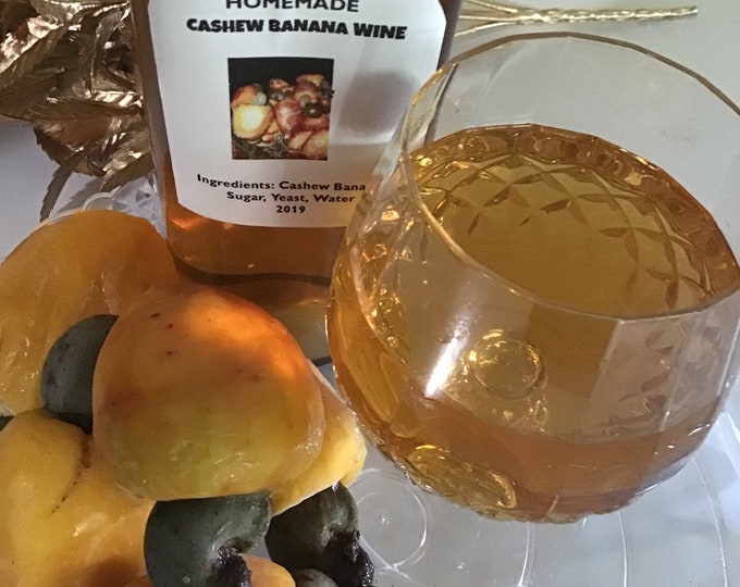 2019 Homemade Cashew Fruit Wine. Rare Wines 2 Size, 5 Oz , 24.7 Oz