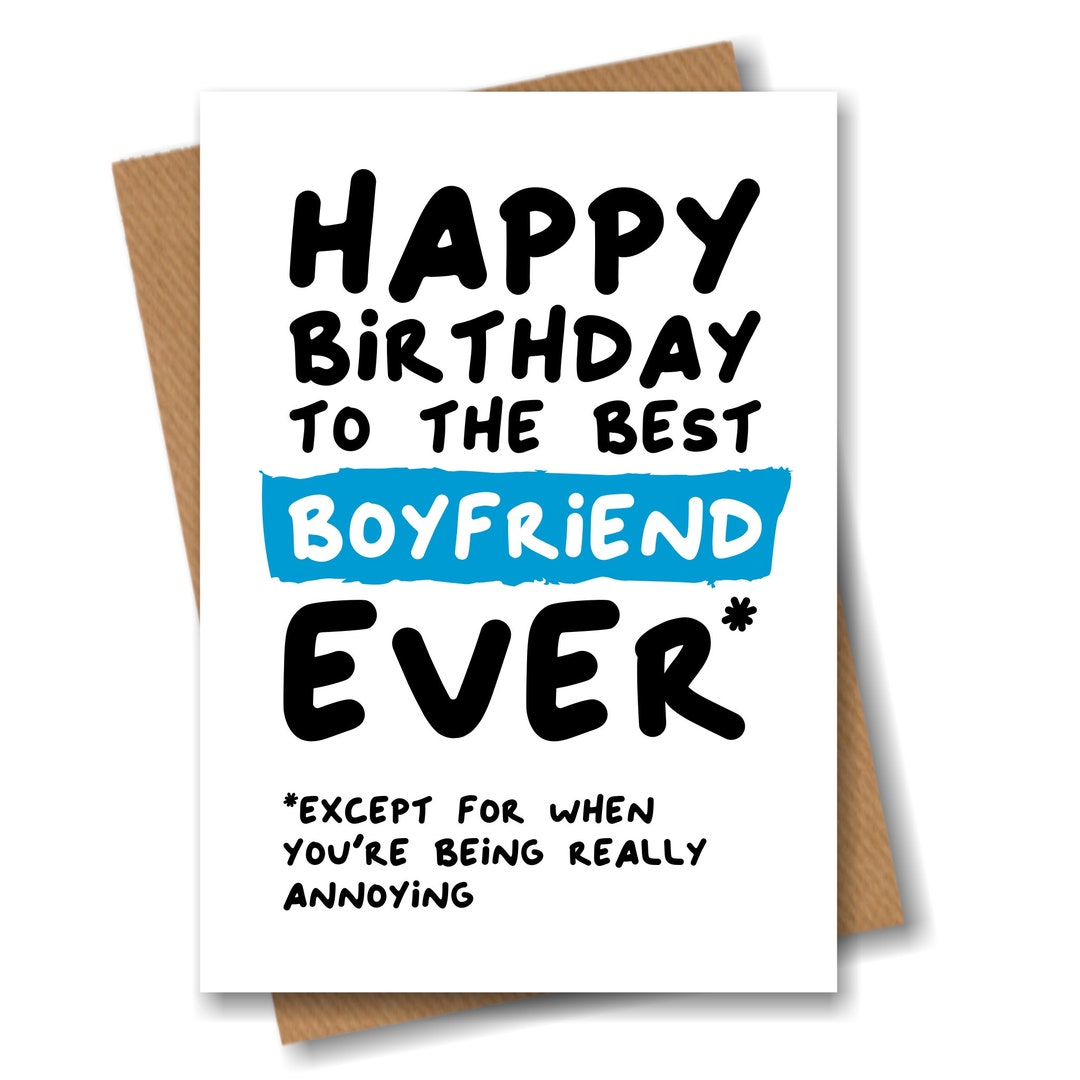 Funny Birthday Card for Boyfriend - Happy Birthday to the Best ...