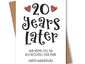 21 Year Anniversary Card - The Best Decision I Ever Made - Funny 21st Year Card for Husband Wife Boyfriend Girlfriend