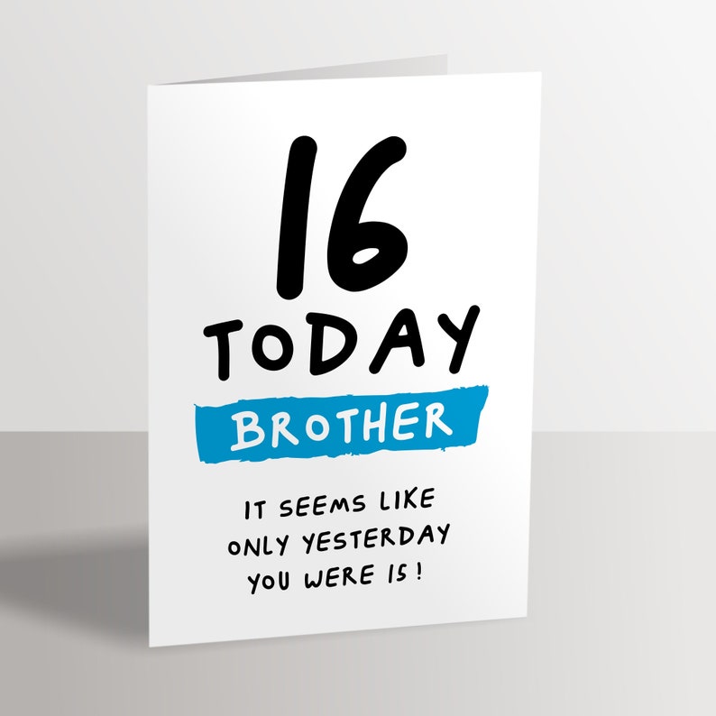 brother-16th-birthday-card-funny-card-for-16-year-old-etsy-india