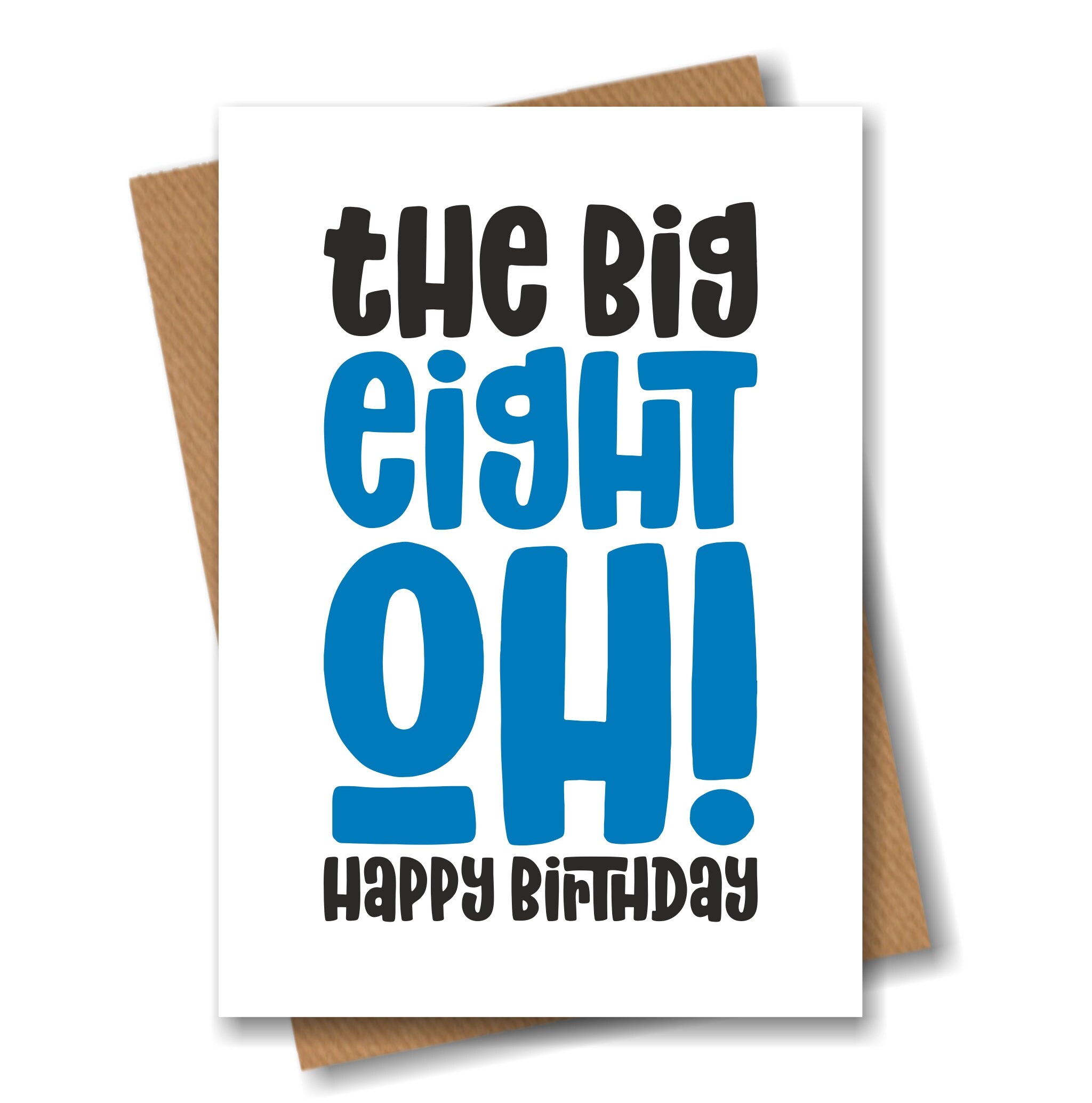 80th birthday card for men funny age 80 eighty the big eight - etsy