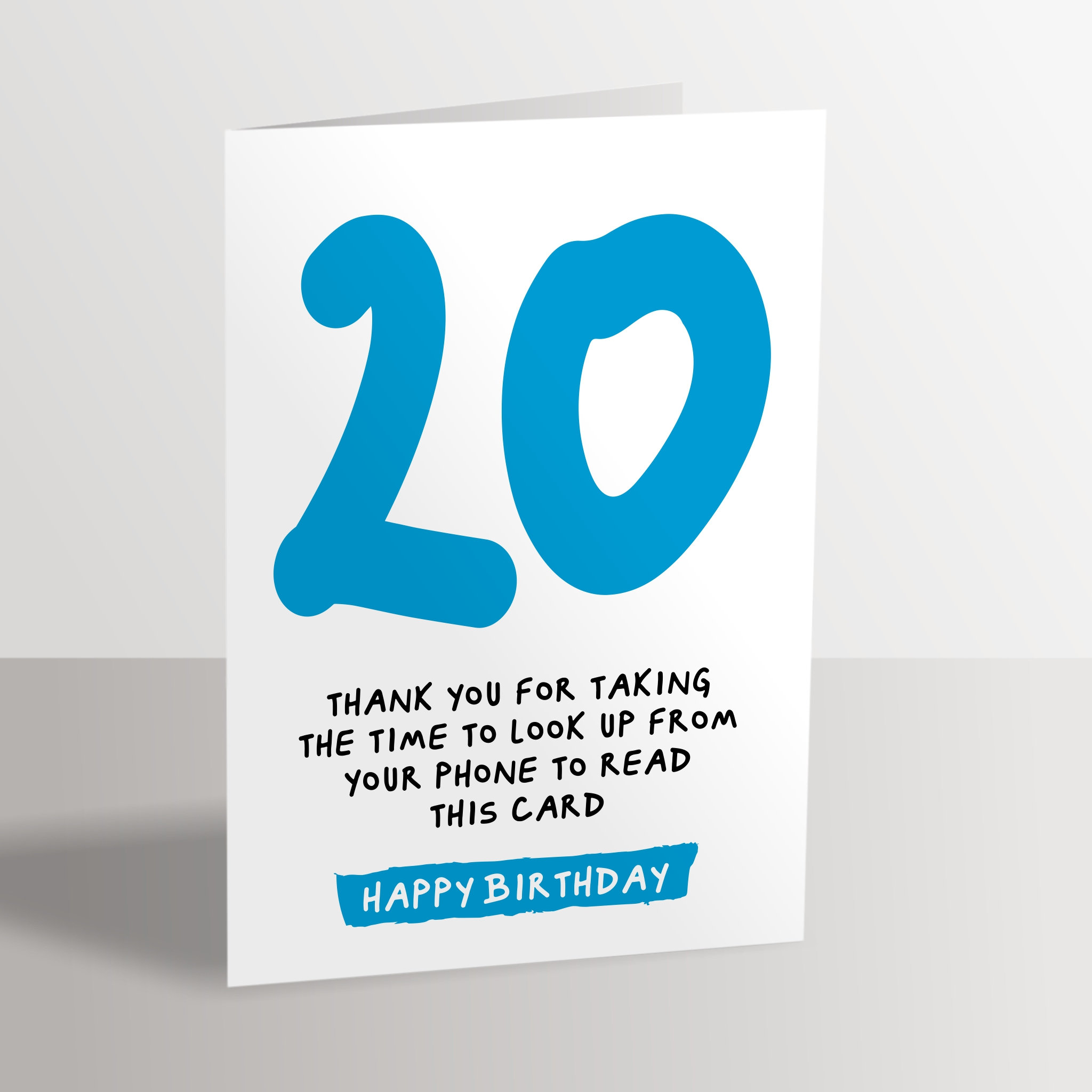 20th Birthday Card - Funny Joke for 20 Year Old - Etsy