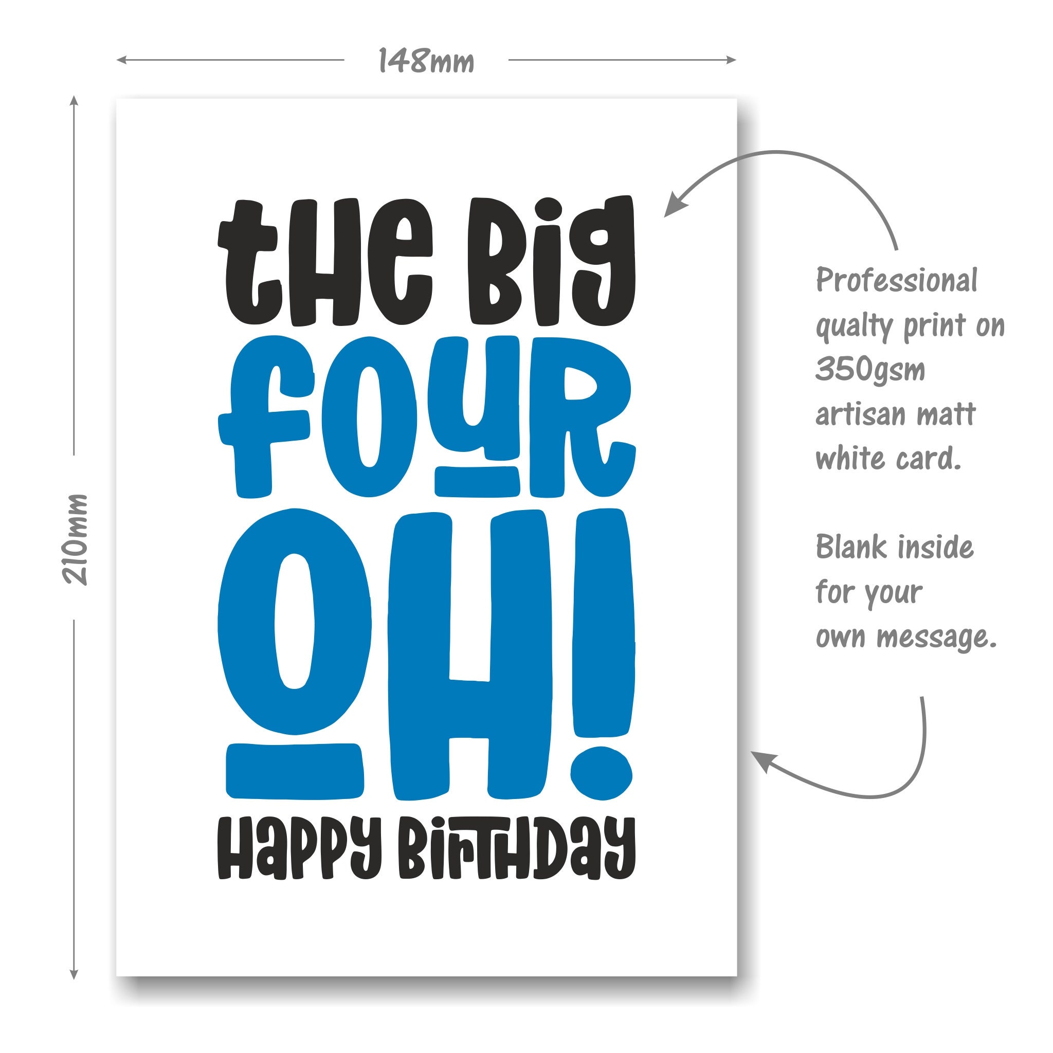 funny vintage様オーダーページ 40th Birthday Card for Him Funny Age 40 Forty - the Big Four Oh