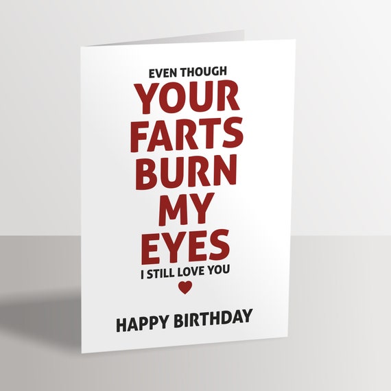Lustige Geburtstagskarte 'Your Farts Stink' – Blanko-Karte Mit Umschlag, 20,5x13,5 Cm | Für Freunde & Partner