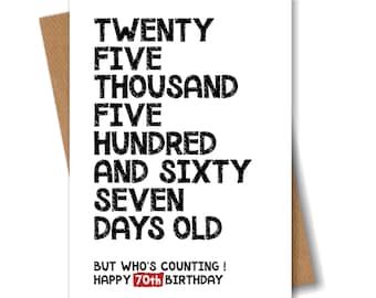 Funny 21st Birthday Card - 7670 Days Old but Who's Counting - Etsy UK