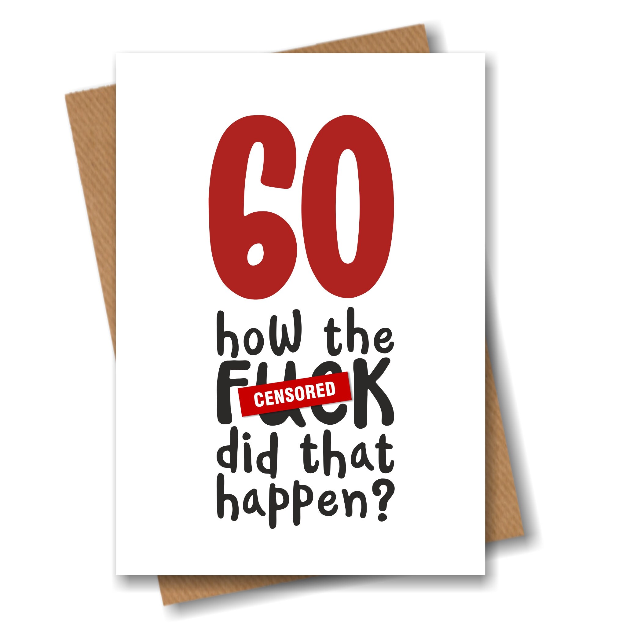 60th Birthday Card for Him or Her - 60 How the F**K Did That