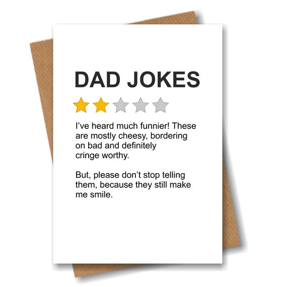 Funny Birthday Card for Dad Dad Jokes Rating Review - Etsy Singapore Funny Birthday Card for Dad Dad Jokes Rating Review - Etsy Singapore