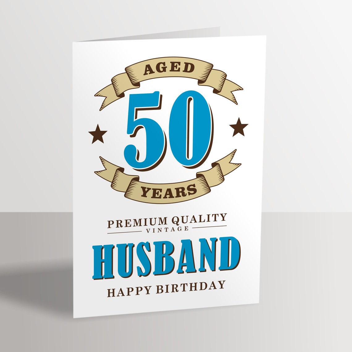 Happy 50th Birthday Card for Husband Aged 50 Years - Etsy