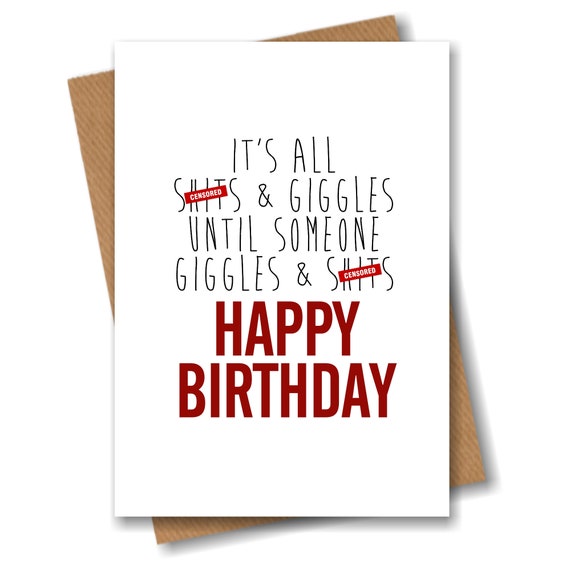 Funny And Rude Blunderbuss Birthday Card