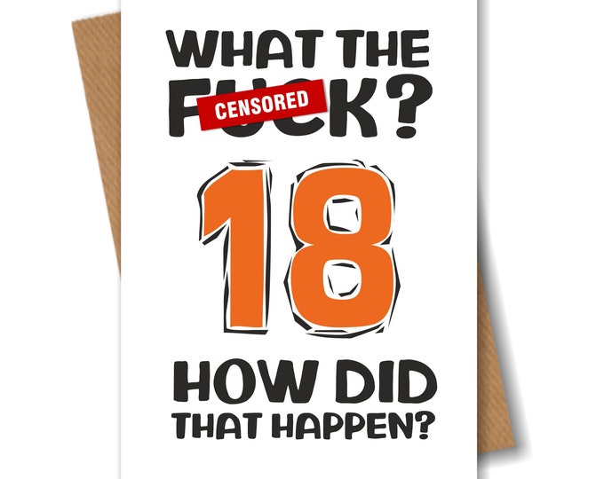 Funny 18th Birthday Card Funny Birthday Card For Her Him Brother funny-18th-birthday-card-funny-birthday-card-for-her-him-brother