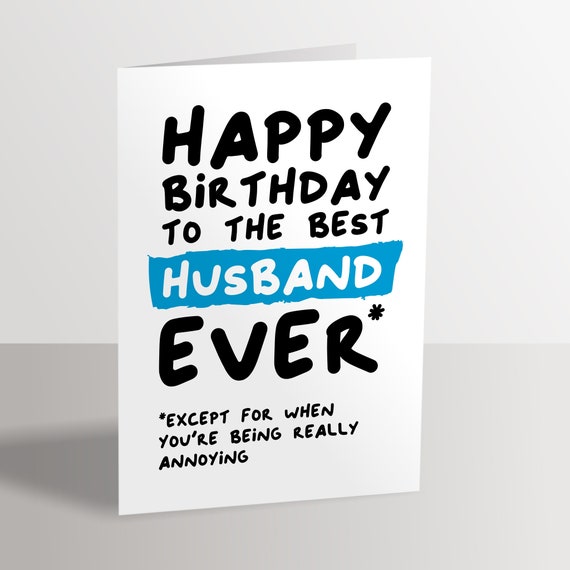 Happy Birthday To The Best Husband Funny Birthday Card For Husband Happy Birthday To The Best | Etsy België