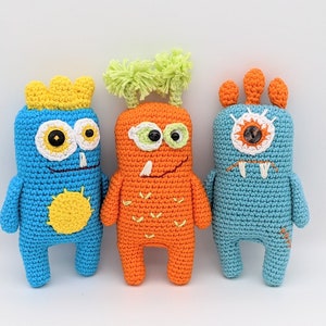 Monster, Bunte Monster, monster-Sammlung, Amigurumi, Kinderzimmer Dekor,Häkelmonster, Monster Spielzeug image 1