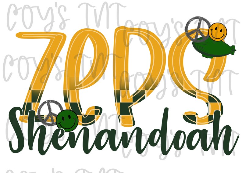 Shenandoah Zeps PNG, School Sublimation digital Only Etsy