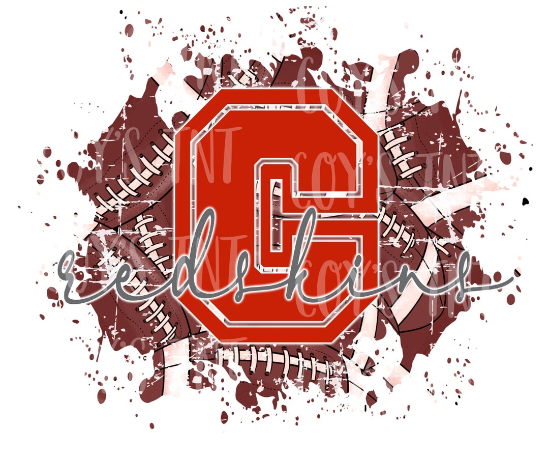 Red Splatter Football Caldwell Noble County Splatter Football Png File *digital* Only, Png ...