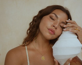 RA Sun Necklace with Citrin