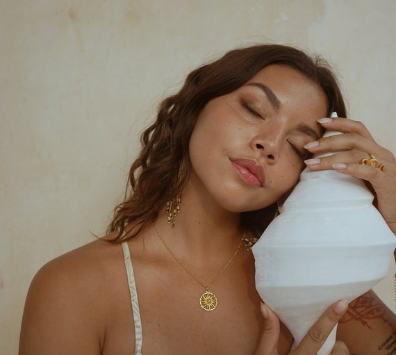 RA Sun Necklace with Citrin