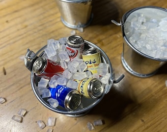1:12 Ice Bucket with Ice Beer and Soda(pop)