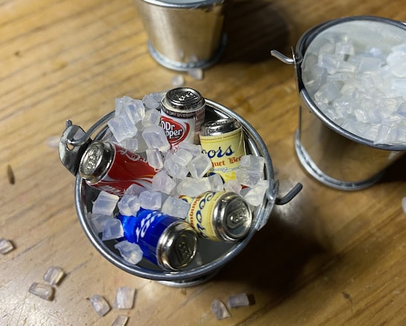 1:12 Ice Bucket with Ice Beer and Soda(pop)