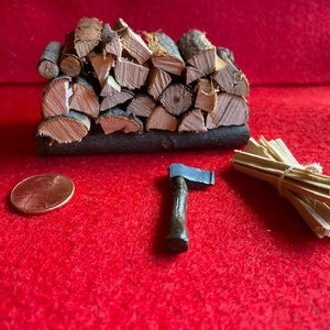1:12 miniature dollhouse Woodpile