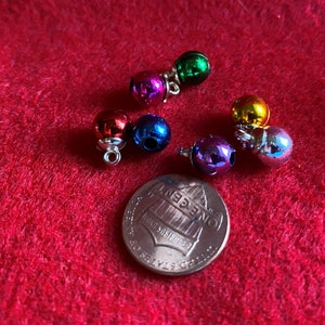 1:12 miniature dollhouse 8mm Metallic Christmas Ornaments (set of 10)