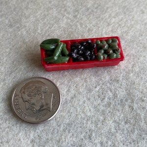 1:12 miniature dollhouse Pickle and Olive Tray