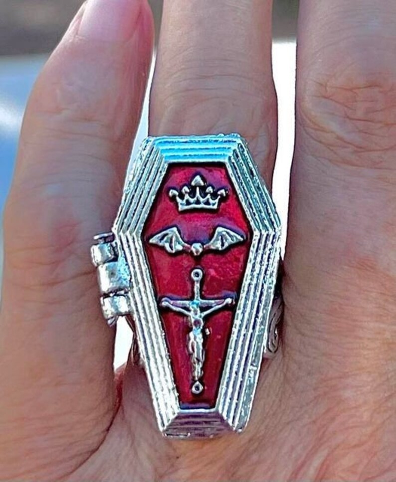 Gothic Jewelry Gothic Ring Coffin Ring Gothic Coffin Etsy