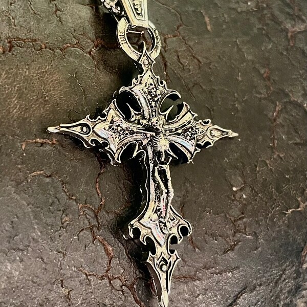 Gothic Jewelry, Gothic Cross Pendant, Skeleton Jewelry, Skull Jewelry, Skull Necklace, Gothic Necklace, Skull, Goth, BlueMidnightBySusan