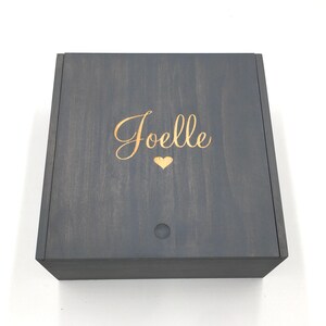 Personalized Engraved Wood Memory Box, Keepsake Gift