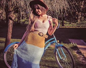 Vestido Buscador de Sol - Patrón de Ganchillo / Ganchillo Boho, Ganchillo de Verano, Talla Incluida, Talla Grande, Vestido de Ganchillo, Patrón de Vestido, Patrón Boho