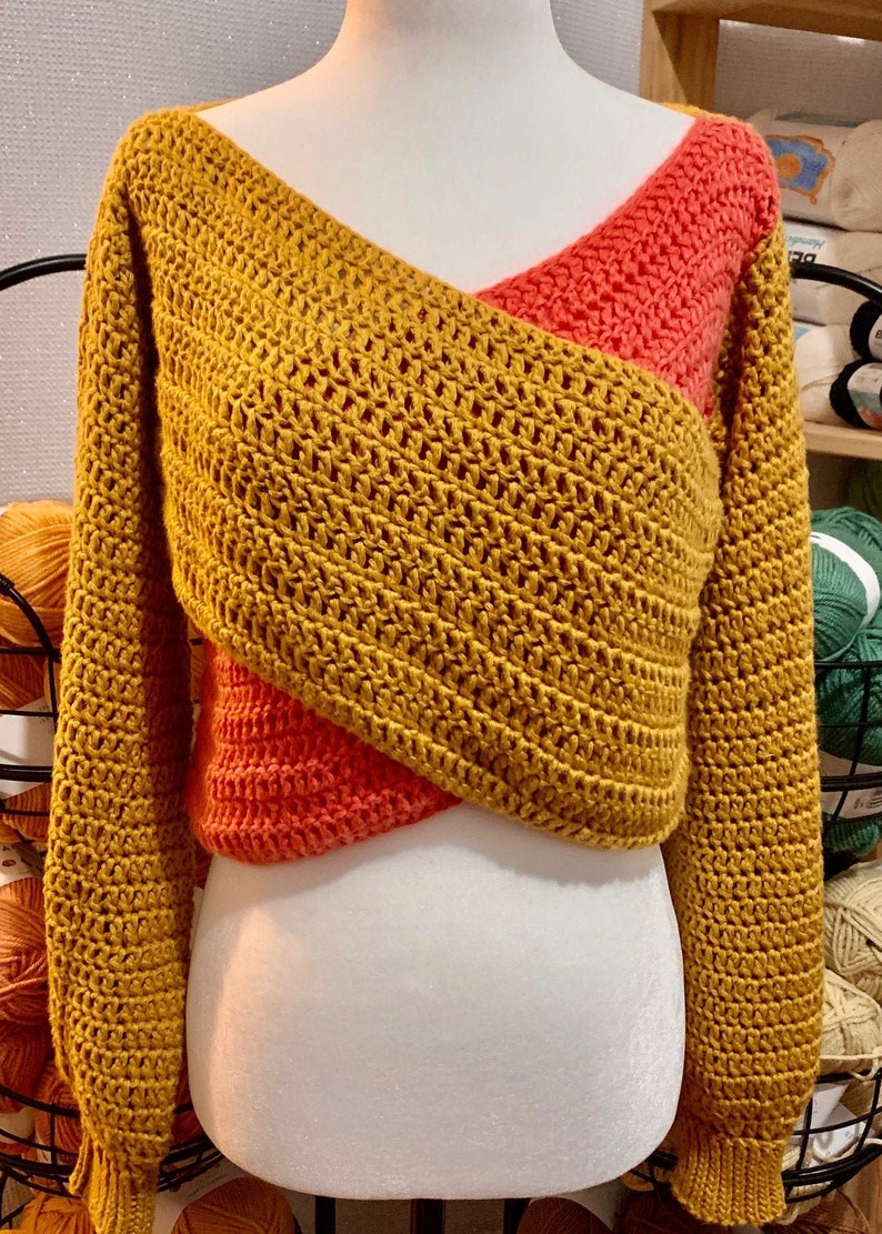 Modern Crochet Top Pattern Crochet Sweater Pattern Plus Size Etsy Canada