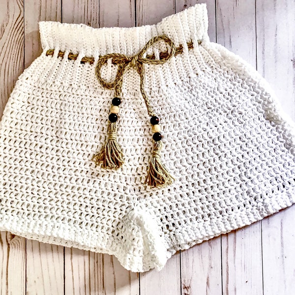 Fun in the Sun Shorts - Crochet Pattern | Summer Crochet, Size Inclusive Pattern, Crochet Shorts, Boho Crochet, Boho Pattern, Summer Pattern