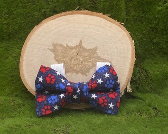 Patriotic Paw Dog Bow tie