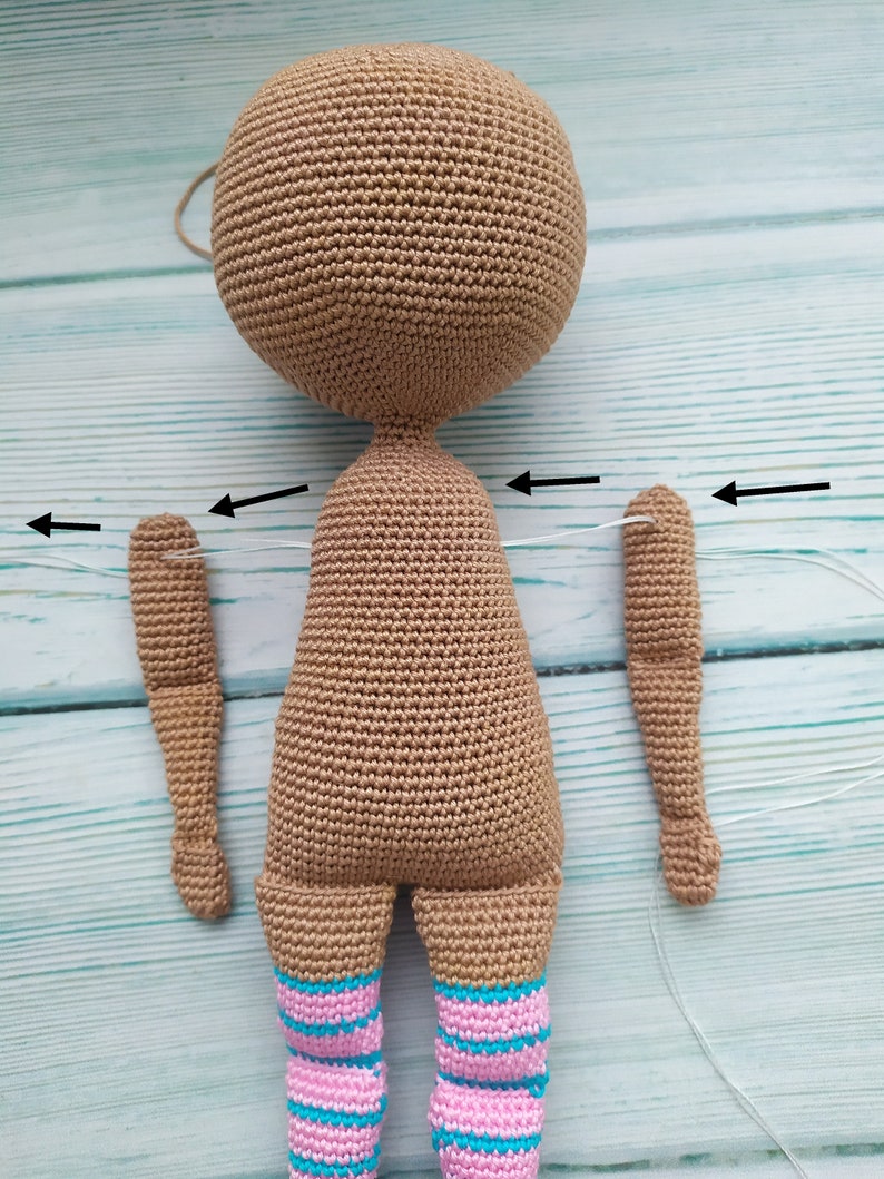 Crochet doll BODY PATTERN pdf in English Amigurumi doll Etsy