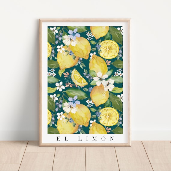 Lemon Art Print: Vibrant Fruit Kitchen Decor (A3, A4)