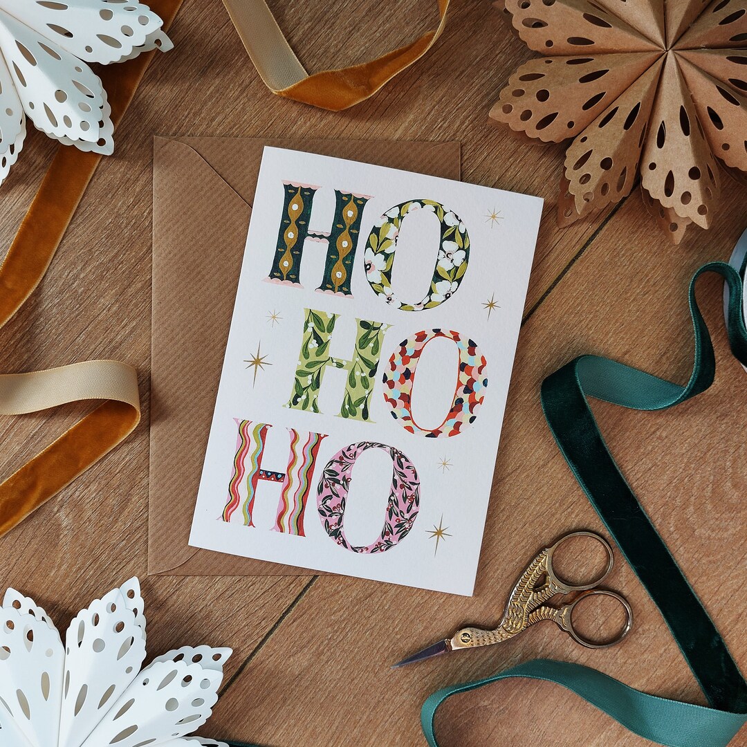 Ho Ho Ho Christmas Card 