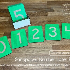 Sandpapier Zahlen Laser Cut Datei - Instant Digital Download
