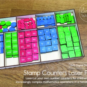 Stamp Number Counters Laser Cut File - Instant Digital Download