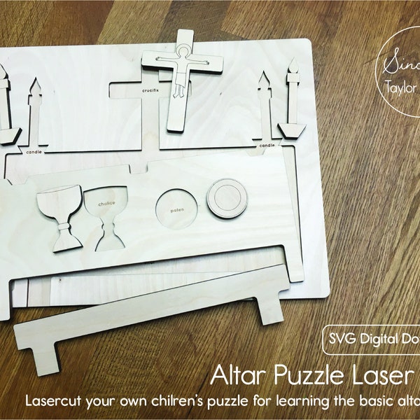 Catholic Altar Puzzle Lasercut File - Instant Digital Download