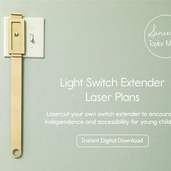 Licht Schalter Extender Laser geschnitten Datei - Instant Digital Download