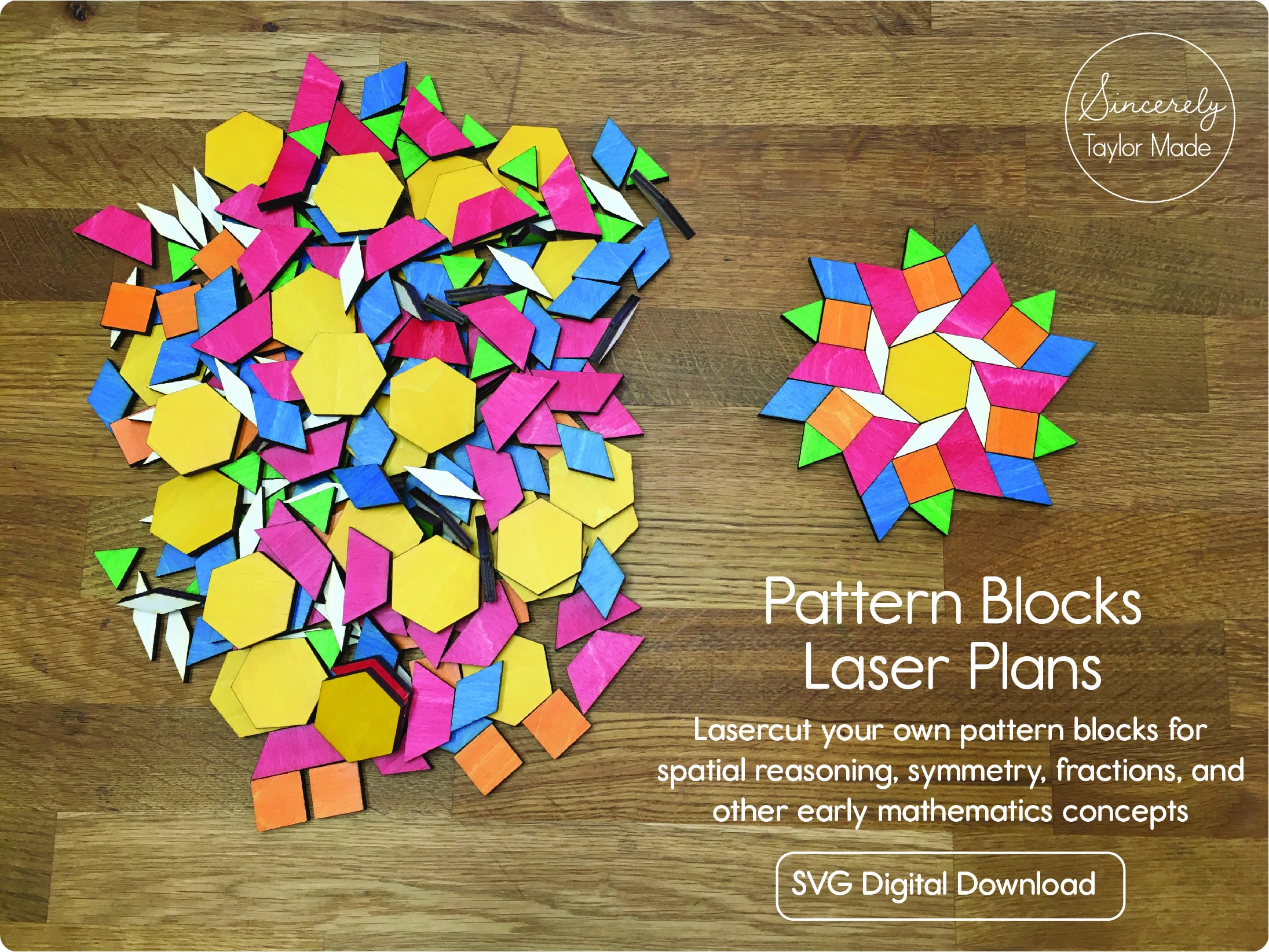 Block Pattern Roughness Laser Cutter Pattern Blocks Laser Cut File - Instant Digital Download - Etsy