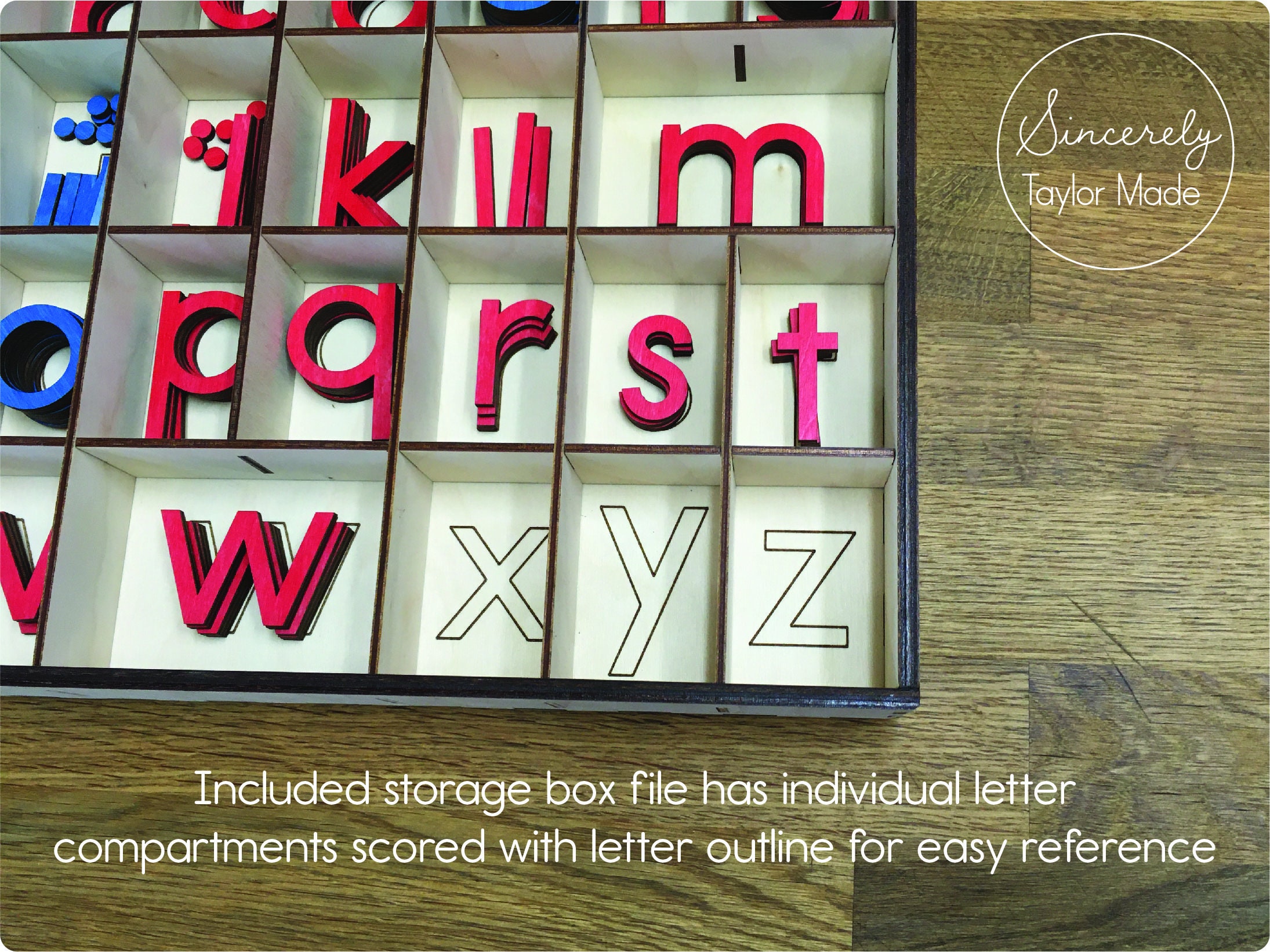 Montessori Movable Alphabet Laser Cut File Instant Digital | Etsy