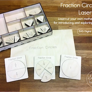 Fraction Circles Laser Cut File - Instant Digital Download
