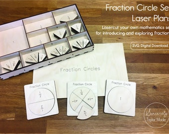 Fraktion Kreise Laser Cut Datei - Instant Digital Download