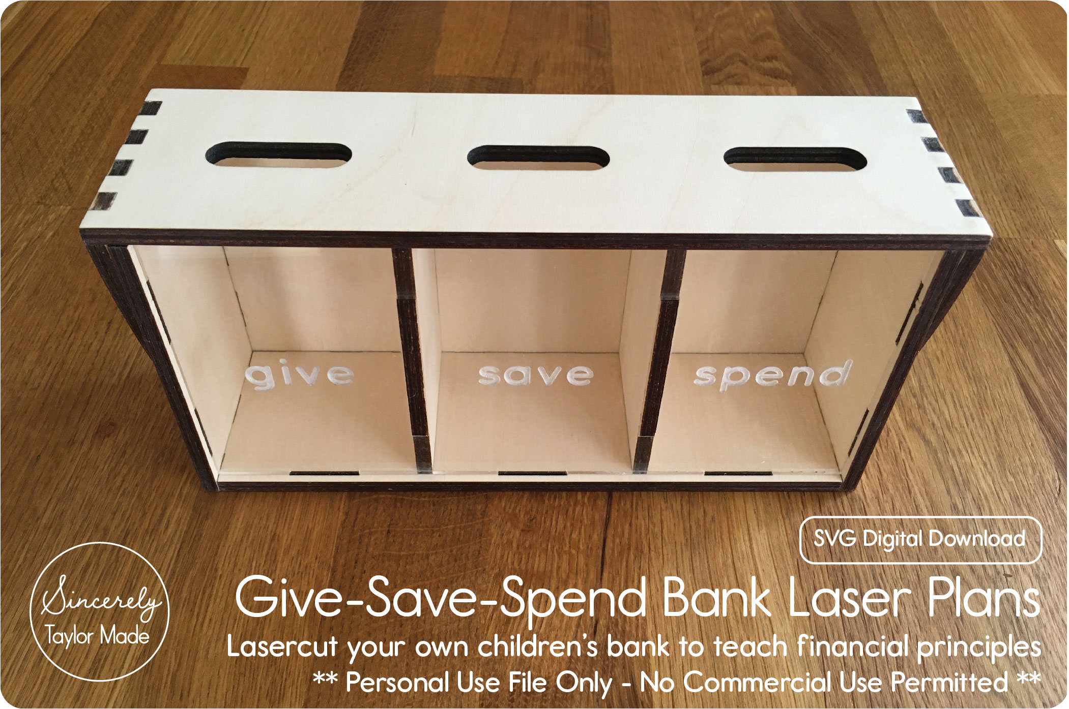 Givesavespend Bank Laser Cut File Instant Digital Download Etsy Canada