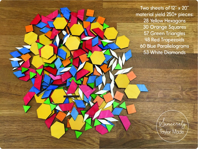 Pattern Blocks Laser Cut File - Instant Digital Download - Etsy