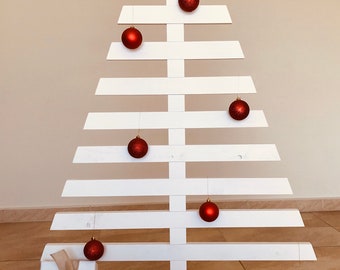 White Christmas Tree, Wood Christmas Tree, Nordic Christmas, Árbol Navidad Madera, White Christmas Decorations
