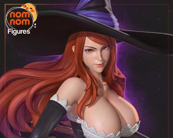 Dragon Crown Sorceress by Nomnom original Figures - Size Option - Video Game - Wizard - Woman - Witch - Display - 3D Printed