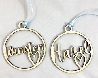 Personalized Custom Laser Cut Name Christmas Ornaments