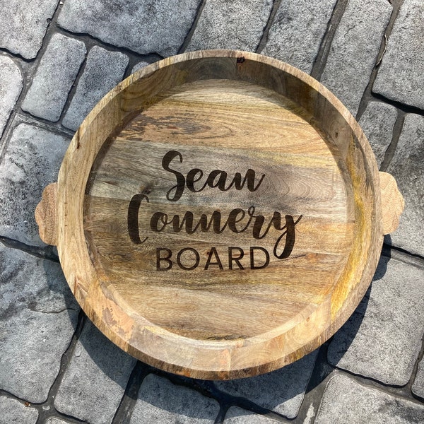 Laser engraved Charcuterie Board "Sean Connery Board"