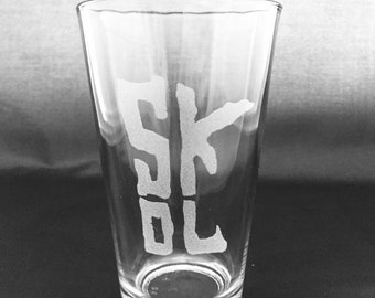 SKOL Chant, Minnesota Football 16oz Pint Glass, 4 pack